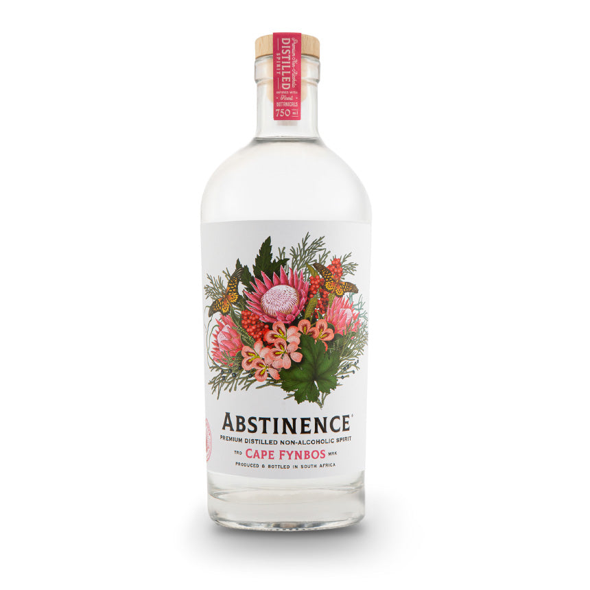 Abstinence Cape Fynbos, Premium Distilled Non-Alcoholic Spirit (75cl) from SA