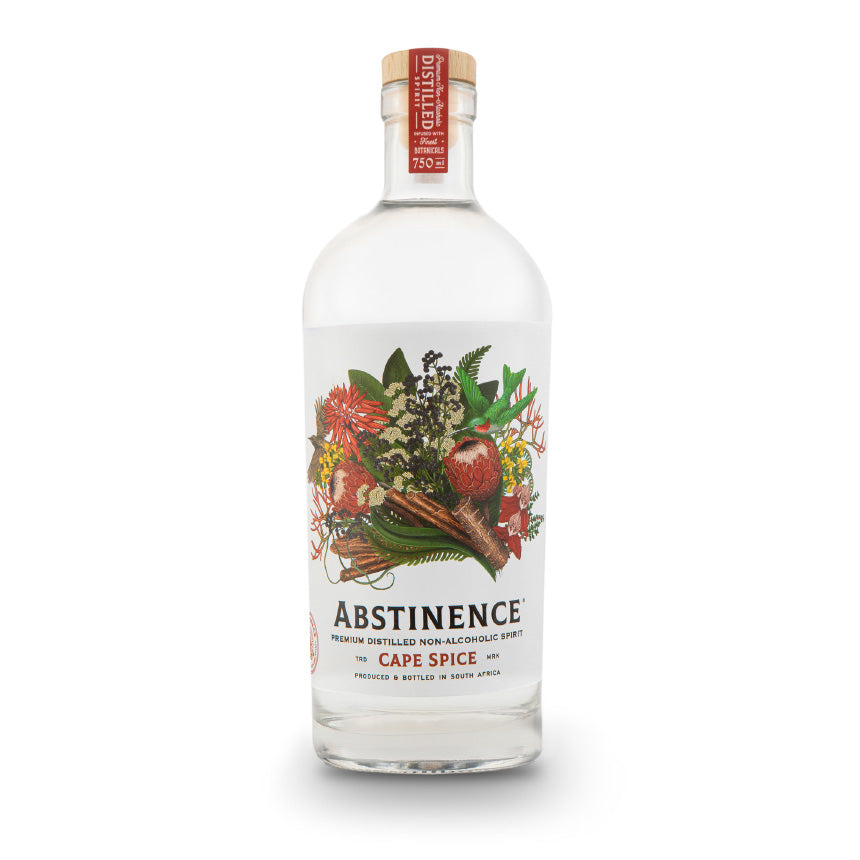 Abstinence Cape Spice, Premium Distilled Non-Alcoholic Spirit (75cl) from SA