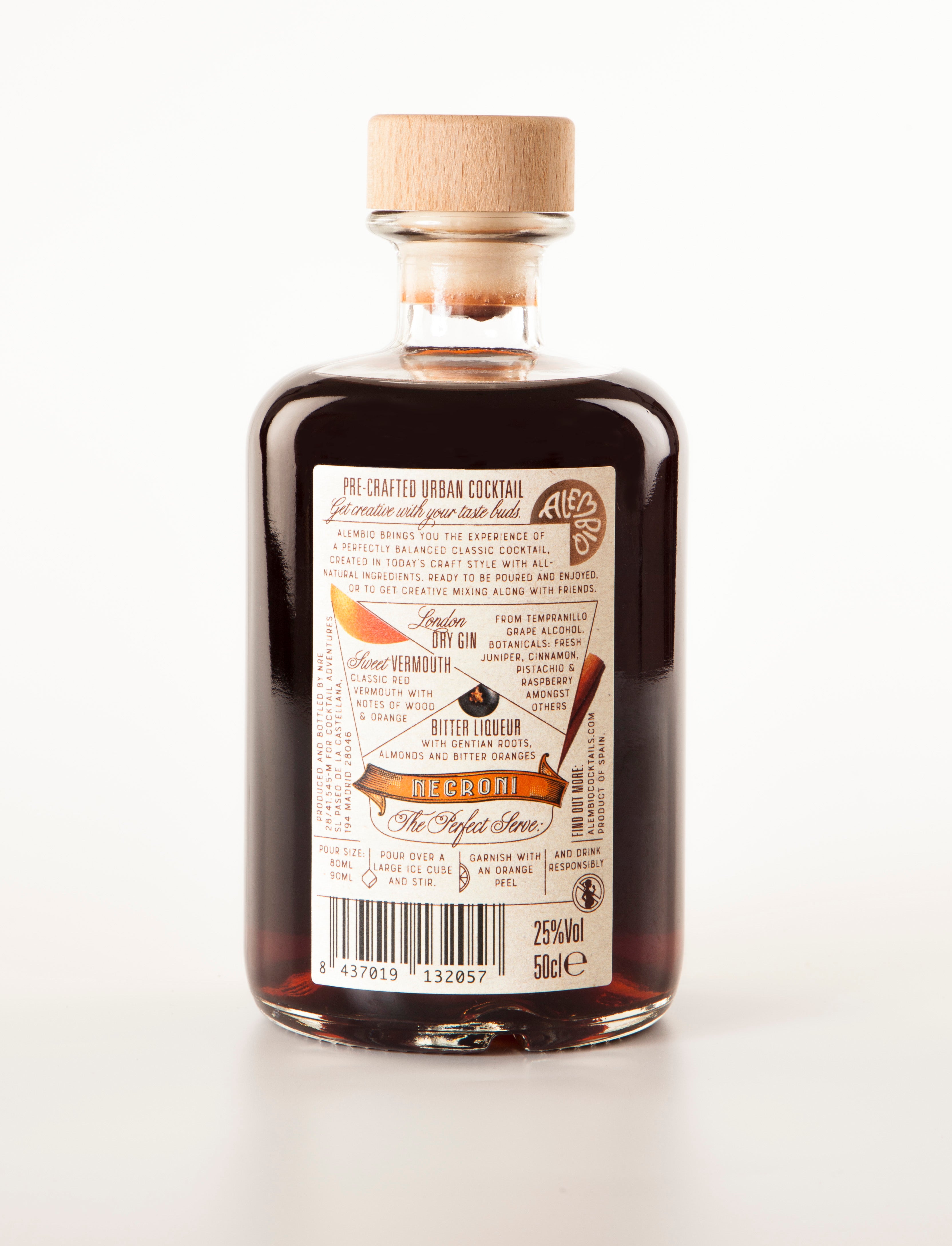 Alembiq Negroni - urban craft pre-mixed cocktail - 50cl