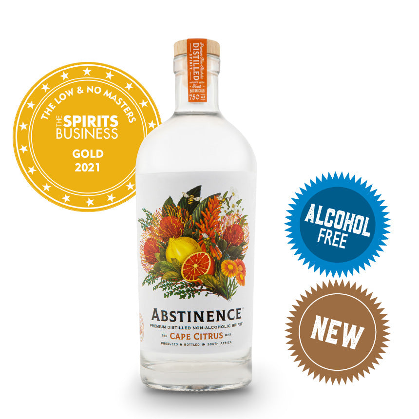 Abstinence Cape Citrus, Premium Distilled Non-Alcoholic Spirit (75cl) from SA